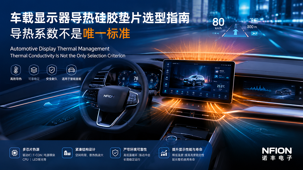 车载显示器导热硅胶垫片选型指南：导热系数不是唯一标准